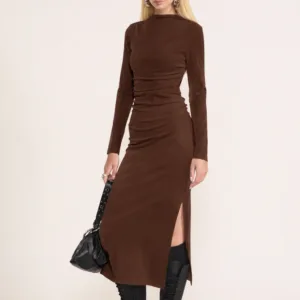 Vestido Midi Gola Alta Cut-Out - Colcci Jeans