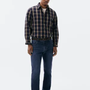 Calça Jeans Azul Básica Masculina Reta Tradicional - Hering