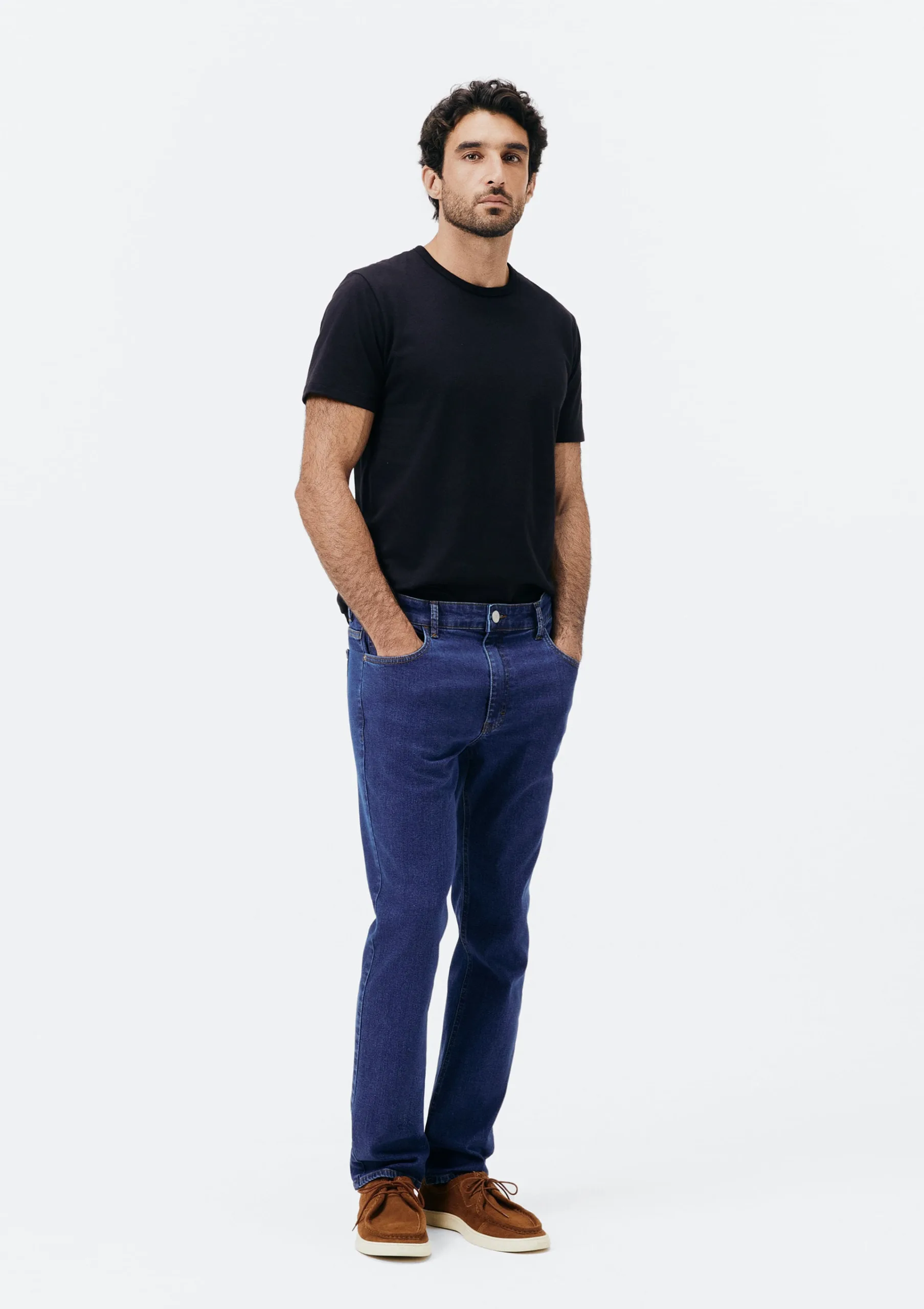 Calça Masculina Slim em Jeans Azul - Hering - Imagem 5