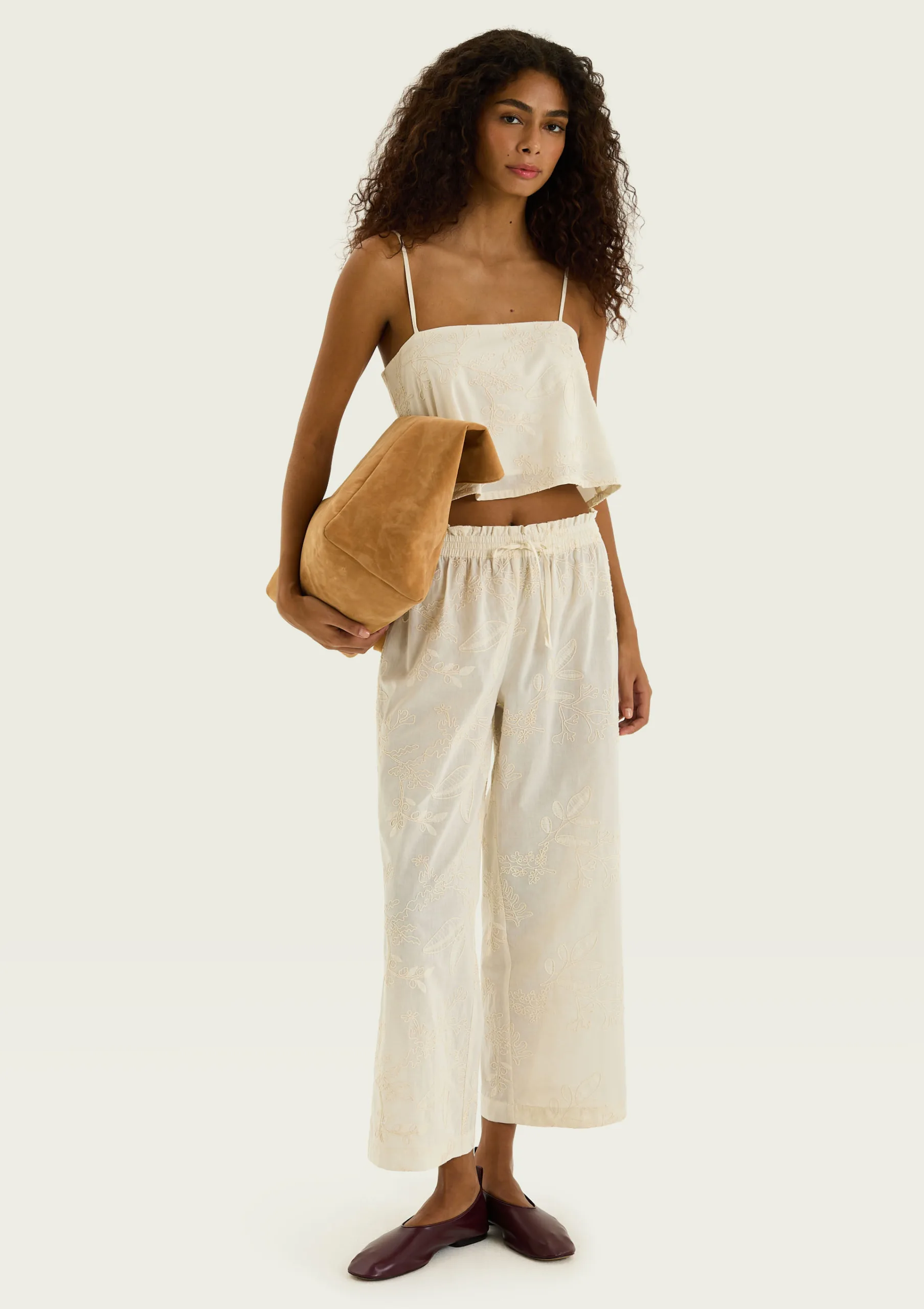 Top Offwhite Alças Finas Estampado - Hering - Imagem 2